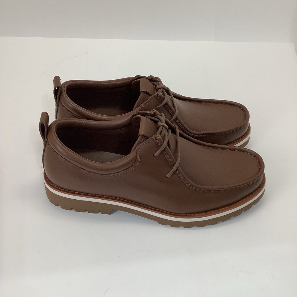 New Coach Men's Banks Saddle Brown Leather Boots Size 10